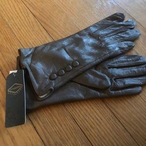 Brown Italian leather gloves 🧤